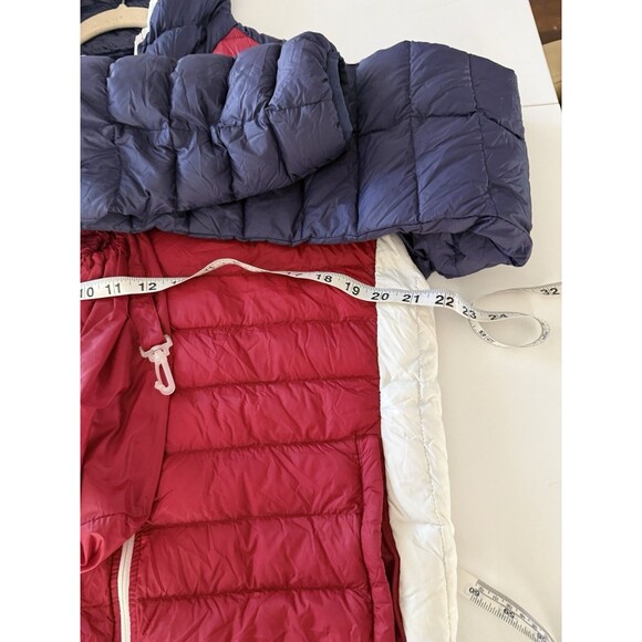 Scandinavian Explorer mens M packable Jacket Full Zip Puffer Red blue white down - Picture 9 of 15
